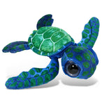 DolliBu Blue Sea Turtle Super Soft Stuffed Animal, Cute Realistic Stuffed Animals for Girls. Boys and Adults Animal Gifts, Kids 