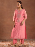 Libas Women'S Chanderi Silk Kurta Set (49444 Peach Peach 5Xl