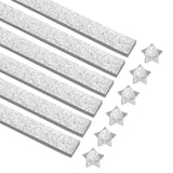 MECCANIXITY 360 Sheets Origami Paper Glitter Stars Papers Silvery Fold Paper for Beginner Arts Crafts Projects,0.4 x 9.3 Inch