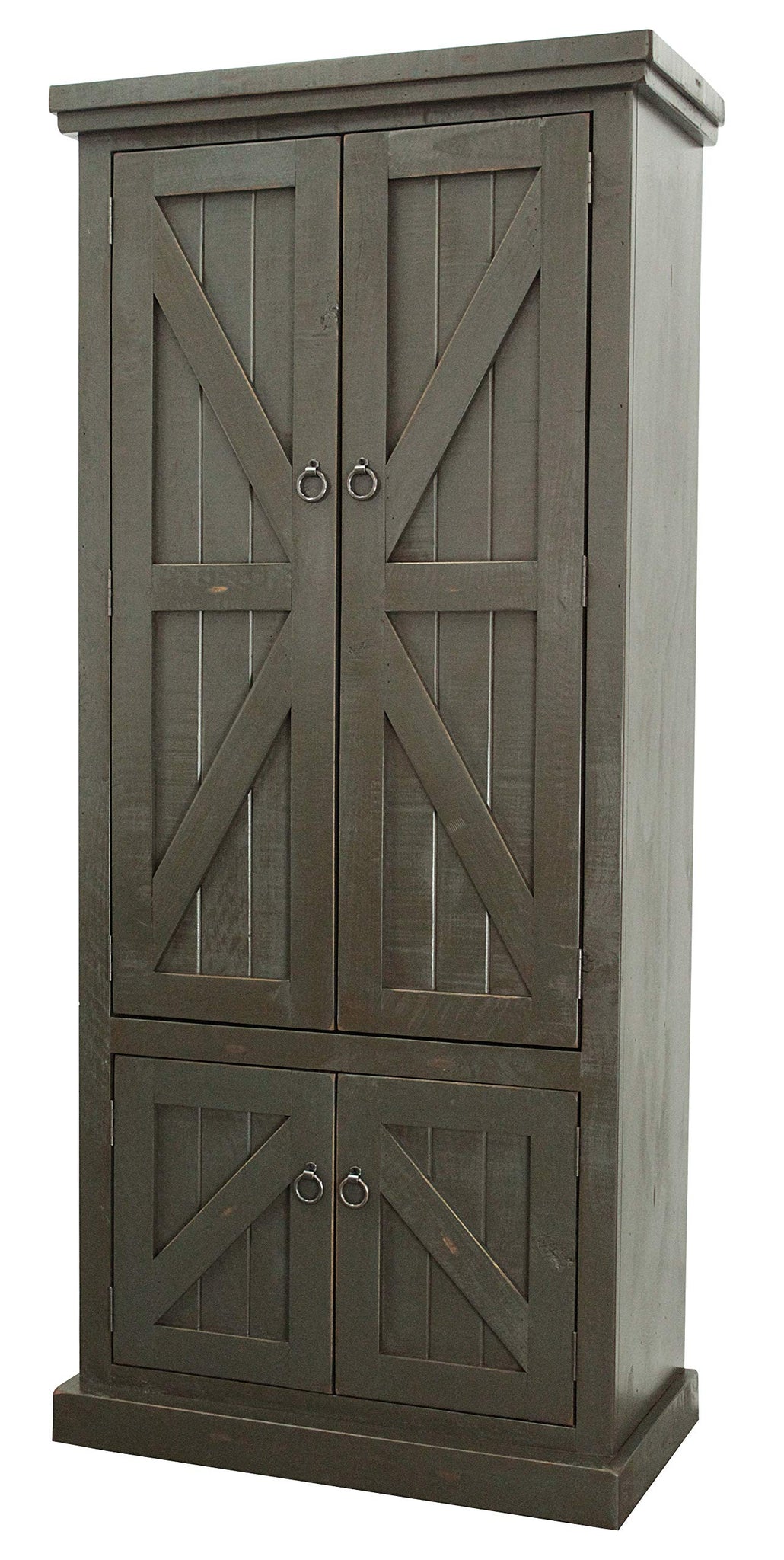 American Heartland Rustic Double Door Pantry, Rustic Grey
