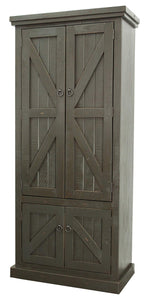 American Heartland Rustic Double Door Pantry, Rustic Grey
