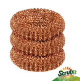 12 Pack Copper Coated Scourers by SCRUBIT - Scrubber Pad used for Dishes, Pots, Pans, and Ovens. Easy scouring for Tough Kitchen