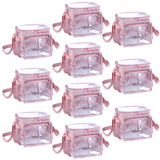 BORMELUN 10 Packs Clear Lunch Bag for Work Correctional Officers - Plastic Transparent Lunch Tote Stadium Bags See Through