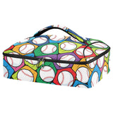 SyXIOP Insulated Casserole Carrier Bag Cartoon Colorful Baseball