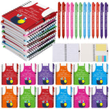 Resurhang 12 Set Housekeeper Week Appreciation Gifts Housekeepers Cleaning Design Notebook with Pen in Holder and Sticky Note No