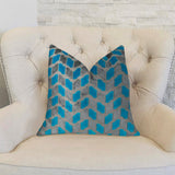 Plutus Brands Plutus Deep Sea Dive Handmade Throw Pillow, 26 X 26, Turquoise/Gray