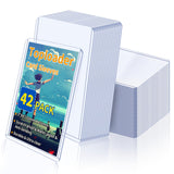 3 x 4 Card Sleeves, Top Loaders for Cards, 42 Count Baseball Card Protectors Hard Plastic, Sports Card Sleeves, Clear Card Holde