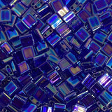 Miyuki Tila Beads - 2 Hole Square Beads, 5x5x1.9 mm, 5 Grams Glass Beads Jan. Royal Blue (TL177)