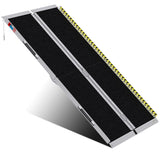 WHALEMOTOR Portable Wheelchair Ramp 6FT, Anti-Slip Aluminum Folding Portable Ramp, Wheelchair Ramps for Home, Weight Capacity Up