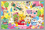Trends International Pok mon - Birthday Party Wall Poster, 22.4L x 14.7W, Gray Framed Version