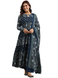 Libas Women'S Cotton Kurta Set (400368_Blue_M)