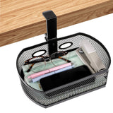 FdcZeyxior Under Desk Storage Drawer Organizer, Clamp on Under Table Shelf Hanging Desk Mount Tray Attachable Drawer Basket for 
