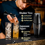 Elite Mixology Bartender Kit 20-Piece Boston Cocktail Shaker Set for Mixing with Stand- Indestructible Bar Accessories Bartendin