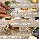 Ancient VEDA Sage Smudge Kit | USDA Organic Blue Sage, Sweetgrass, & Palo Santo Sticks Smudging Kit for Meditation, Yoga, Reiki,
