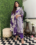 Anni Designer Women'S Rayon Blend Straight Printed Kurta With Pant & Dupatta (Exhuma Begani_M_Begani_Medium),Begani,M,,,