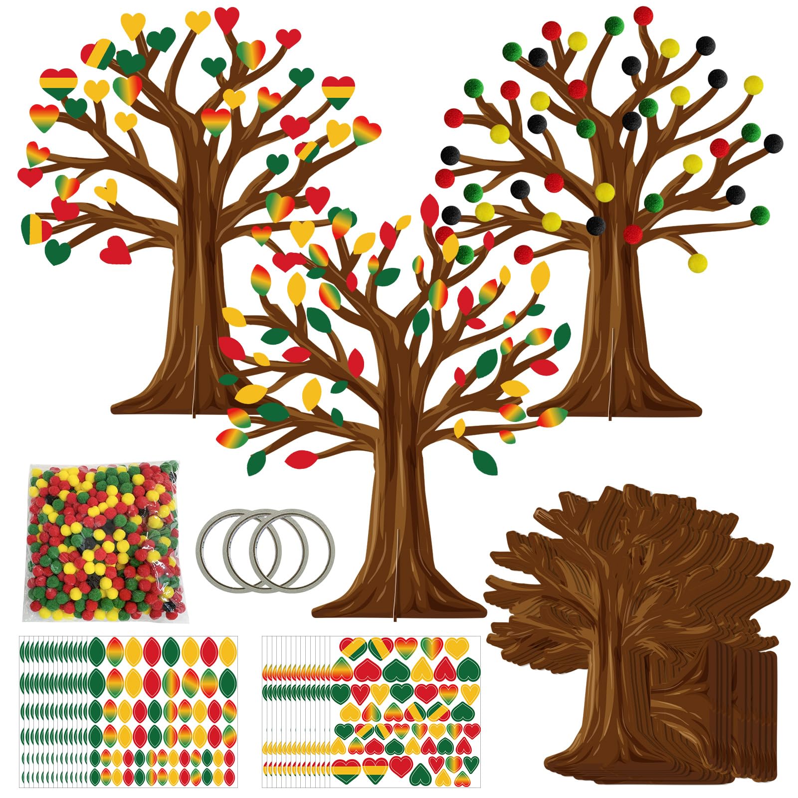 Cinrobiye 30 Sets Black History Month Party Supplies Craft Kits,African American Ornaments Decorations DIY Sets BHM Festival Cra