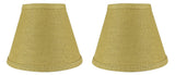 Urbanest Set of 2 Coolie Hardback Lampshade, Burlap, 5-inch by 9-inch by 7-inch, Mustard Yellow, Spider Washer Fitter