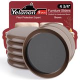 Yelanon Furniture Sliders - 8 pcs-4 3/4Round Furniture Sliders for Carpet Furniture Pads Hardwoods Floors, Heavy Duty Furnit