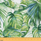 Palm Leaves Fabric by The Yard,Tropical Wild Safari Island Outdoor Fabric Sofas,Jungle Botanical Leaf Fabric,Green Wild Plants D