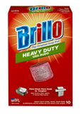 Brillo Heavy Duty Steel Wool Soap Pads, Original Red Scent (Heavy Duty, 10 Count (Pack of 1))