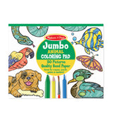 Melissa & Doug Jumbo Coloring Pad (11 x 14 inches) - Animals, 50 Pictures - Animal Coloring Book, Art Paper For Kids Painting An