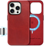 SHIELDON Genuine Leather Case for iPhone 16 Pro 6.3, [Camera Button Updated], Compatible with MagSafe, Magnetic Wireless Chargin