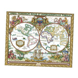 Enakshi Stamped Cross Stitch Kits Patterns Embroidery Kit Old Map, 14 Counted 51X42Cm