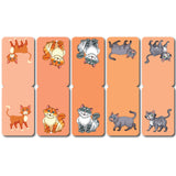 woopme Set of 5 Magnetic Beautiful Pet Cat Bookmark for Book Lovers Readers Students Gift Magnetic Page Clips Folding