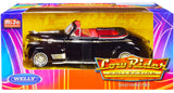 Welly 1941 Chevrolet Special Deluxe Convertible Black with Red Interior Low Rider Collection 1/24 Diecast Model Car