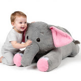 Cudhug 31.5 Big Elephant Stuffed Animal, Giant Grey Elephant Plush Toy Huge Size Fluffy Plushy Fat Plushie Gift for Kids
