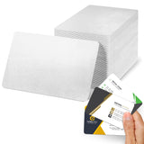 100 Pcs Metal Business Card Blanks - Printable Business Cards Sublimation Blanks Name Cards White Business Cards Customize For P