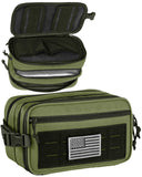 DBTAC Tactical Toiletry Bag w/Electronic Organizer Compartment | Dry/Wet Separate Hygiene Bag, Expanded Travel Dopp Kit Shaving 