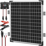 Voltset Solar Panel Kit 50W 12V, Solar Battery Trickle Charger Maintainer, Waterproof Solar Panel + Upgrade Charge Controller + 