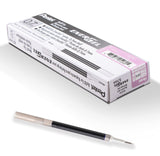 Pentel Refill Ink For EnerGel and Lancelot Gel Pen, (0.7mm) Metal Tip, Pink Ink, Pack of 12 (LR7P)