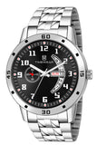 Timewear Timewear Formal Day Date Watch Collection Analog Men'S Stainless Steel Watch (Blue Dial Silver Colored Strap)