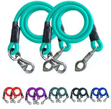 Majestic Ally Pack of 2, Bungee Trailer Tie for Horse Haulage with Panic Snap and Bull Snap - 36 Inch (Turquoise)