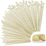600Pcs 2 Inch Flat Head Pins Eye Pins Jewelry Pins Metal End Headpins for Craft Earring Bracelet Necklace Pendant Supplies(Gold)