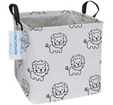 LANGYASHAN Square Storage Baskets Waterproof Canvas Children Laundry Nursery Hamper for Shelves Gift Baskets Toy Organizer Room 