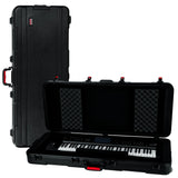Gator Cases Frequent Flyers Series Molded Flight Case for 61-Note Keyboards with TSA Approved Locking Latches and Recessed Whee