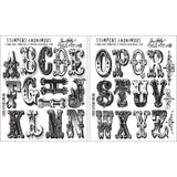 Stampers Anonymous Tim Holtz Cling Stamps 7X8.5, Cirque Alphabet