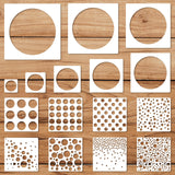 JarThenaAMCS 16Pcs Circle Stencils Round Polka Dot Templates Stencils Reusable Plastic Drawing Painting Template for DIY Art Cra