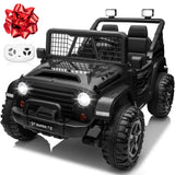 JOYRACER 24V Ride on Car with Remote Control, XL 2 Seater 4WD/2WD Switchable Electric Car for Kids w/20 Inch Wide Seat, Gift Flo