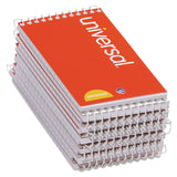 Universal UNV20435 3 in. x 5 in. Wirebound Narrow Rule Memo Pad with CoilLock Wire Binding Orange Cover (12/Pack)