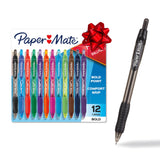 Paper Mate Profile Retractable Ballpoint Pens Bold, 1.4mm, Assorted Colors, 144 Count - Back to School, Home, Office, Teacher Su