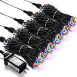 JMEXSUSS 500 LED Christmas Lights Outdoor Waterproof, Multicolor Christmas Tree Lights Plug in, 8 Modes Twinkle Fairy String Lig