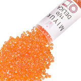 Miyuki Delica Seed Beads - Size 11/0 (1.6 mm), DB1887, Transparent Orange Luster, 7.2 g, Approx. 1440 Beads, Made in Japan