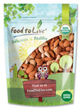 Food to Live Organic Dry Roasted Almonds and Cashews Mix, 1 Pound - Unsalted Oven Roasted Nuts, Non-GMO, Protein Rich Trail Mix,