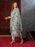 Gosriki Women'S Cotton Blend Embroidered Straight Kurta With Pant & Dupatta (Darikha Sky-Gs_M_Sky Blue_Medium),Sky Blue,,B0D73XR3TJ