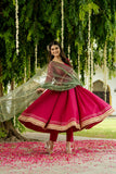 Gosriki Women'S Rayon Blend Solid Anarkali Kurta With Pant & Dupatta (Samda Rani-Gs_S_Pink_Small),Pink,,B0DPZ8DGQR