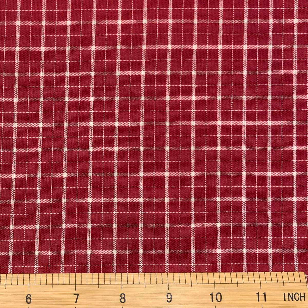Red Checkered Plaid Fabric 4oz Cotton for Christmas Decor Patchwork Quilting Sewing Christmas New Year Holiday Project DIY Craft